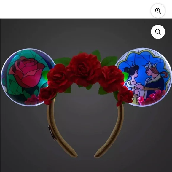 Disney Disney100 Decades Beauty and the Beast Light-Up Ear Headband Adults New - Picture 11 of 11